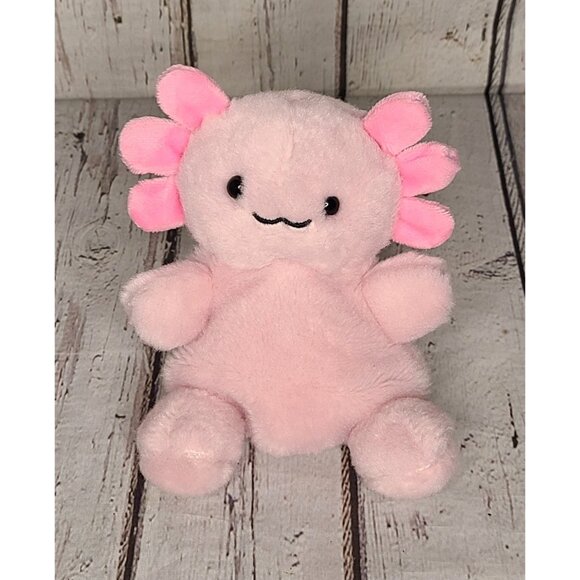 5" Aurora Palm Pals Ax Pink Axolotl Plush Beanbag Stuffed Animal Cute Exotic - Picture 1 of 3
